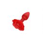 Wibrujący obracający korek analny Róża B Series Cute silikonowy USB - 4