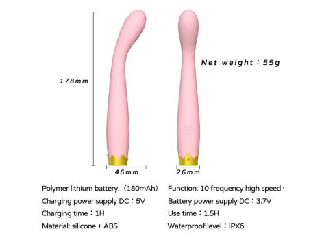 Wibrator punktu G silikonowy B Series Cute różowy wodoodporny - 7