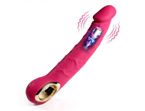 Wibrator realistyczny silikonowy B Series Cute różowy USB wodoodporny - 8