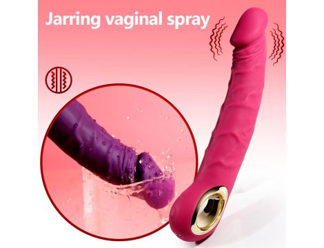 Wibrator realistyczny silikonowy B Series Cute różowy USB wodoodporny - 14