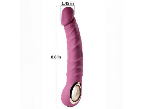 Wibrator realistyczny fioletowy B Series Cute USB wodoodporny - 7