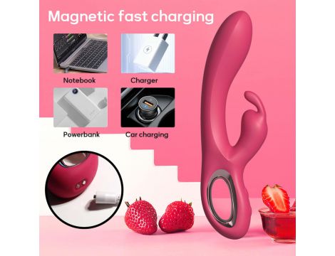 Wibrator króliczek B Series Cute różowy silikonowy wodoodporny - 7