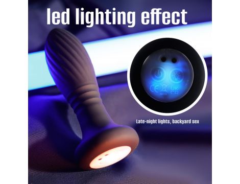 Wibrujący korek analny z LED B Series Cute czarny - 7