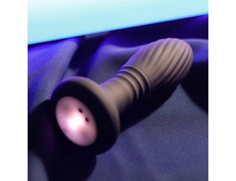Wibrujący korek analny z LED B Series Cute czarny - 10