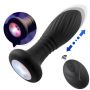Wibrujący korek analny z LED B Series Cute czarny - 3