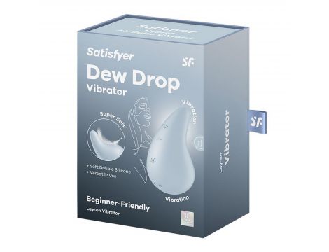 Wibrator mini Satisfyer Dew Drop niebieski silikonowy USB - 2