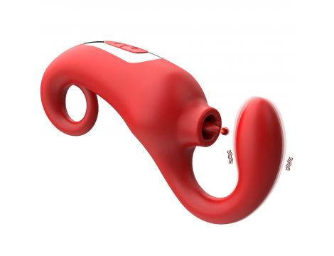 Silikonowy stymulator łechtaczki Merfi liżący języczek 10 wibracji USB - 12