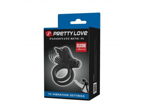 Pierścień wibrujący motylkowy Pretty Love 10 funkcji silikonowy - 9
