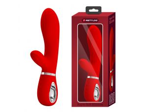Wibrator silikonowy króliczek punktu G Pretty Love Thomas czerwony USB