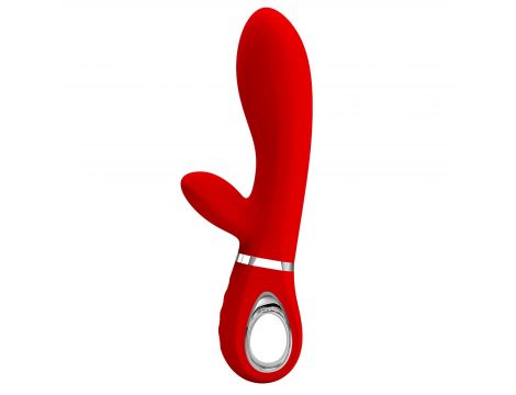 Wibrator silikonowy króliczek punktu G Pretty Love Thomas czerwony USB - 6