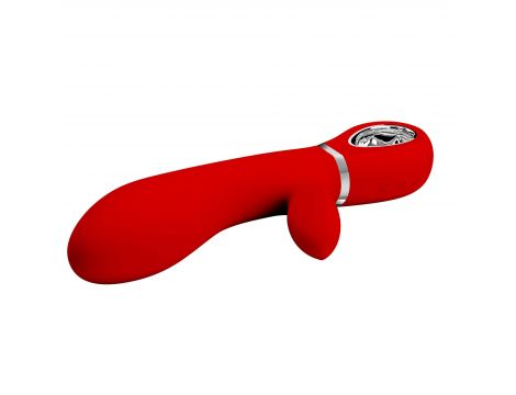 Wibrator silikonowy króliczek punktu G Pretty Love Thomas czerwony USB - 10