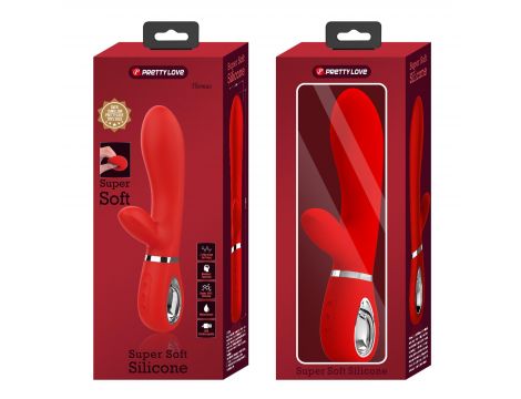 Wibrator silikonowy króliczek punktu G Pretty Love Thomas czerwony USB - 9