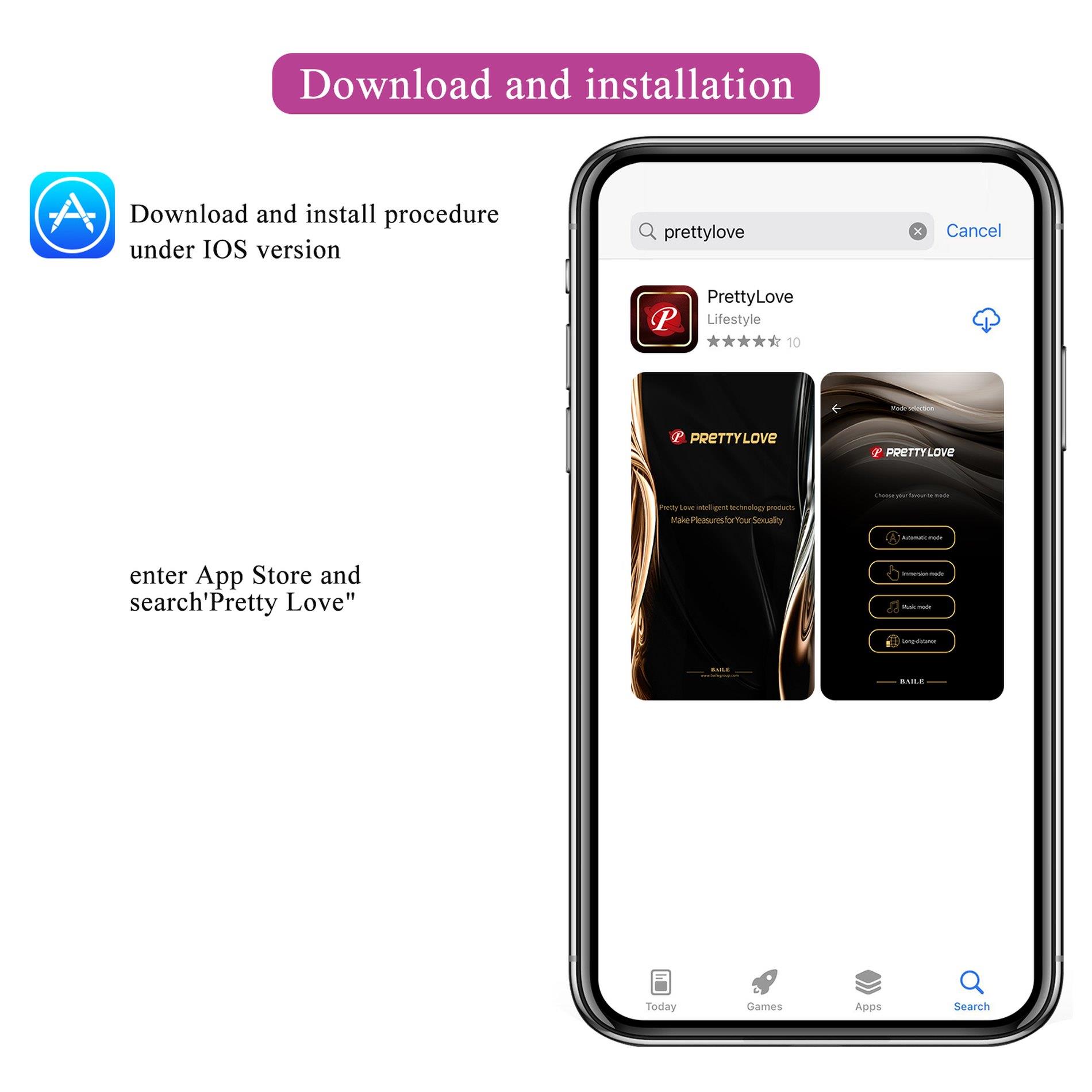 Pretty Love - Jayleen, 12 Vibration Functions Mobile App Long-Distance