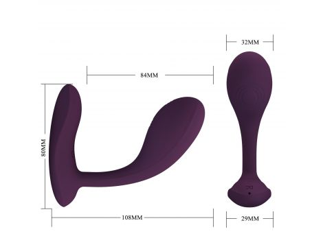 Wibrator silikonowy Pretty Love Baird fioletowy z aplikacją 12 funkcji - 9