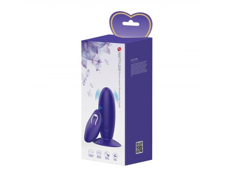 Wibrujący korek analny Pretty Love niebieski z pilotem 12 funkcji - 7
