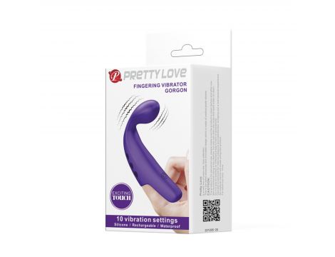 Wibrator na palec Pretty Love Gorgon fioletowy silikonowy 10 trybów - 11