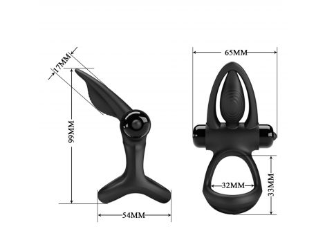 PRETTY LOVE - VIBRATION COCK RING Black, 10 vibration functions - 8