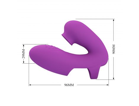 Wibrator na palec silikonowy Pretty Love Athena fioletowy - 5