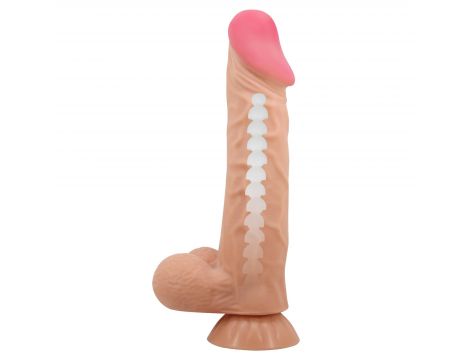 Dildo realistyczne Baile Sliding Skin cieliste giętkie 24 cm z przyssawką - 2