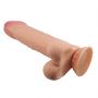 Dildo realistyczne Baile Sliding Skin cieliste giętkie 24 cm z przyssawką - 7