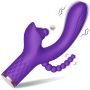 Wibrator Patty silikonowy stymulator łechtaczki z wypustką analną USB - 14