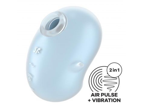 Stymulator łechtaczki Satisfyer Cutie Ghost niebieski USB wodoodporny - 3