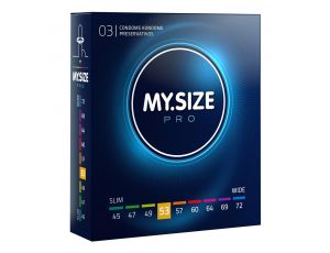 Cienkie prezerwatywy wegańskie MY.SIZE PRO 53 mm 3 szt