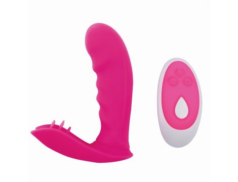 Bezpaskowy strap-on wibrujący Intimate Melody silikonowy 12 cm - 2