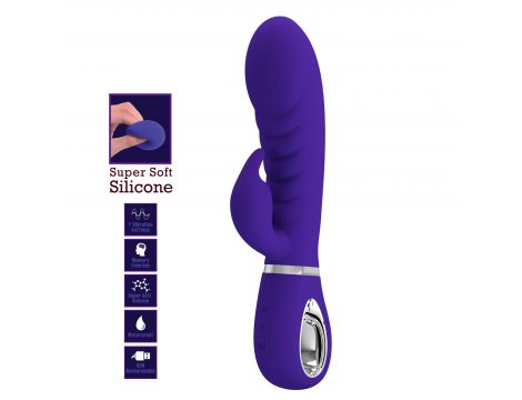 Wibrator króliczek silikonowy Pretty Love Prescott fioletowy 7 funkcji - 3