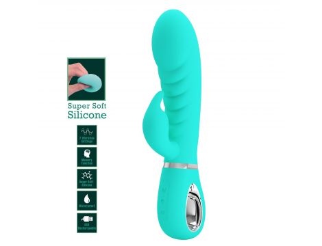 Miękki wibrator króliczek Pretty Love Prescott zielony 7 funkcji - 3