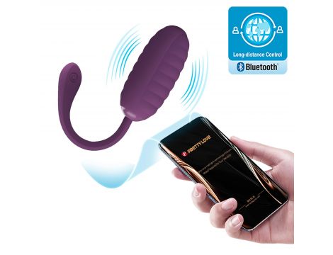 Jajko wibrujące Pretty Love Casper fioletowe 12 trybów app USB - 2