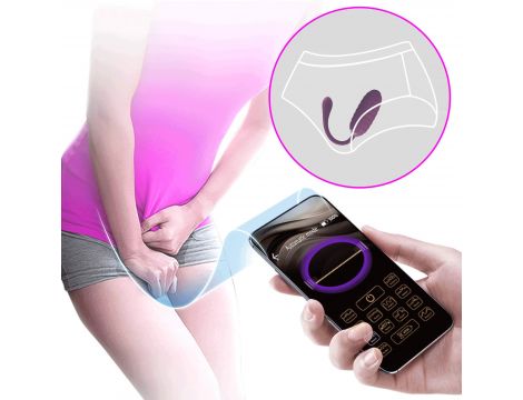 Jajko wibrujące Pretty Love Casper fioletowe 12 trybów app USB - 5
