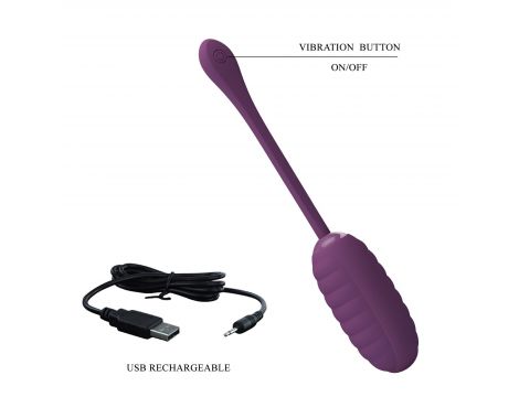 Jajko wibrujące Pretty Love Casper fioletowe 12 trybów app USB - 6