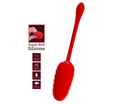 Jajko wibrujące silikonowe Pretty Love Marina Egg czerwone 12 funkcji - 3