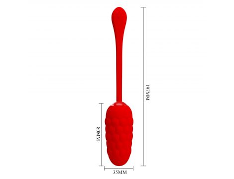 Jajko wibrujące silikonowe Pretty Love Marina Egg czerwone 12 funkcji - 10