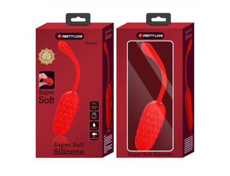 Jajko wibrujące silikonowe Pretty Love Marina Egg czerwone 12 funkcji - 13