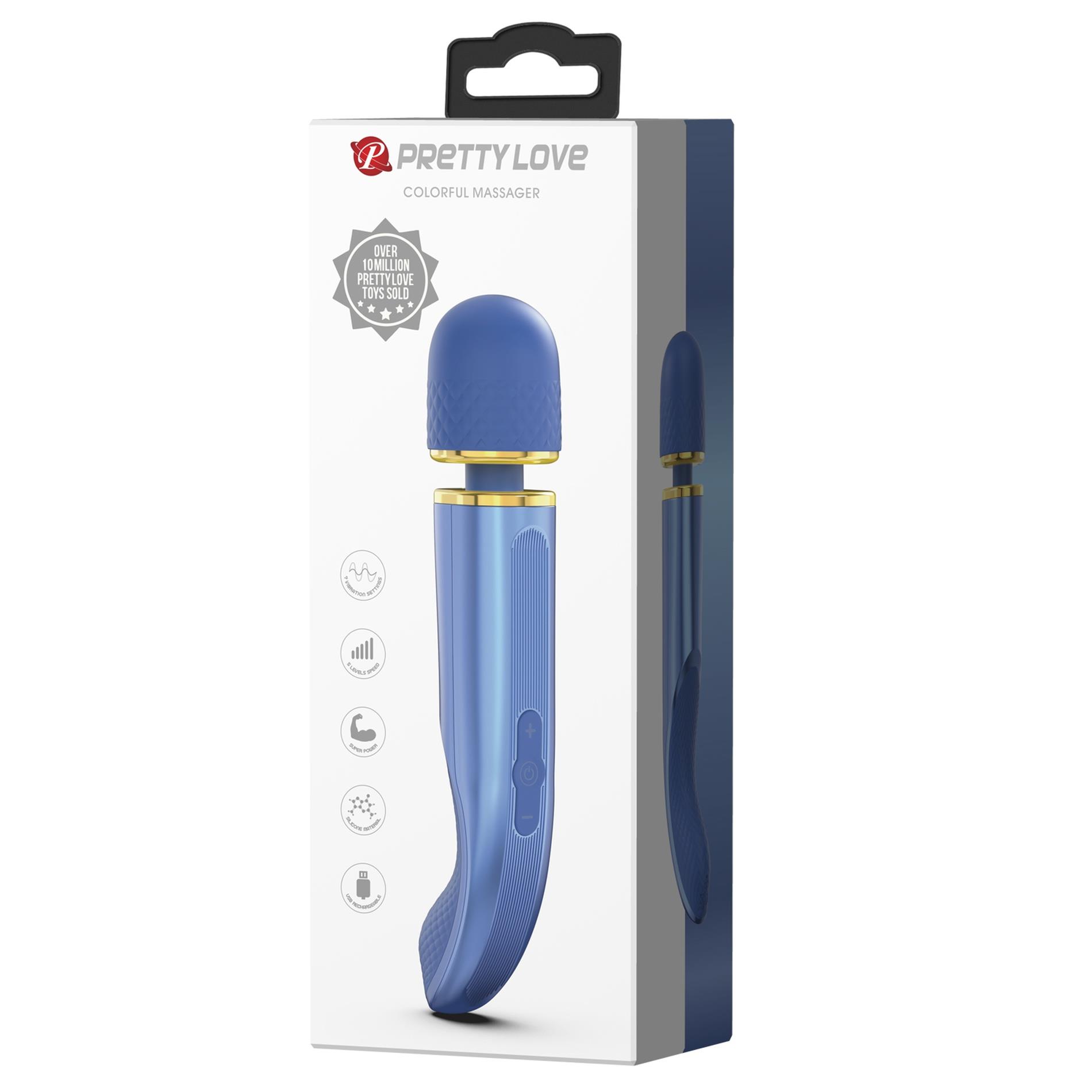 Pretty Love - Colorful Massager Blue, 7 Vibration Functions 5 Levels Of Sp