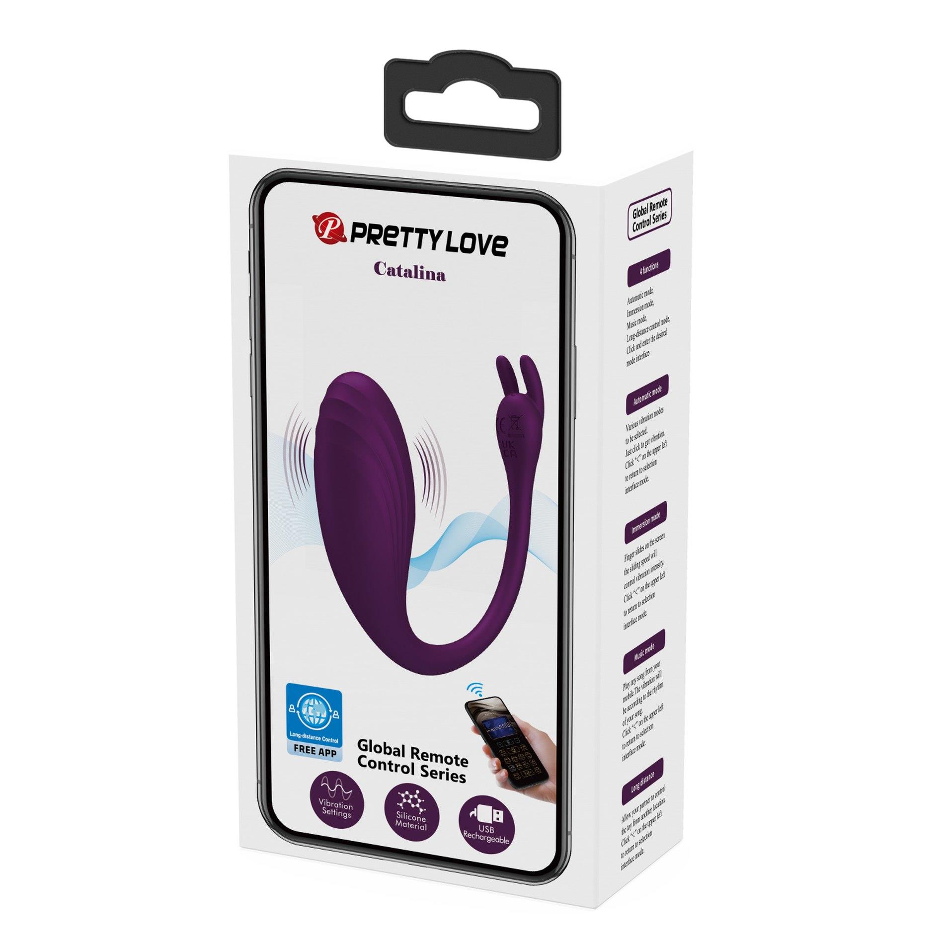 Pretty Love - Catalina, 12 Vibration Functions Mobile App Long-Distance Co