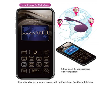 Jajeczko wibracyjne Pretty Love Catalina 12 funkcji aplikacja USB - 22