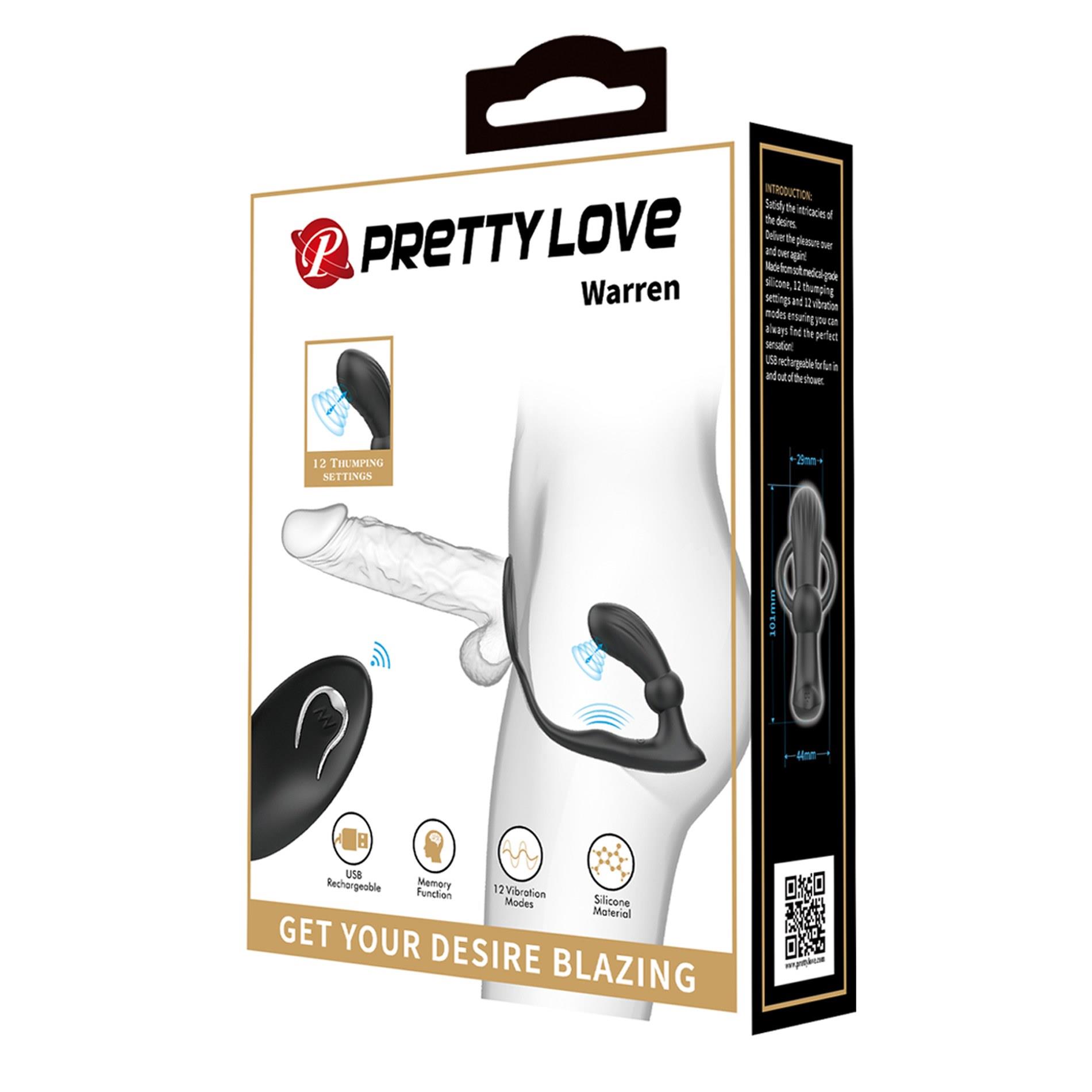 Pretty Love - Warren Black, 12 Vibration Functions 12 Pulse Wave Settings