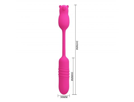 Stymulator łechtaczki Pretty Love Nobikuma silikonowy 3 wibracje 3 pulsacje - 6