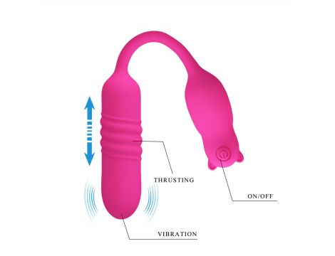 Stymulator łechtaczki Pretty Love Nobikuma silikonowy 3 wibracje 3 pulsacje - 7
