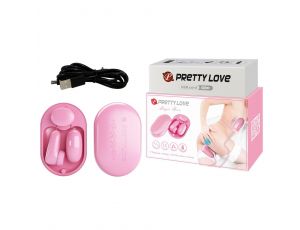 Wibrujące jajko Pretty Love Magic Box różowe 12 wibracji 7 stukania USB