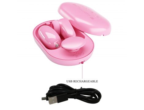 Wibrujące jajko Pretty Love Magic Box różowe 12 wibracji 7 stukania USB - 7