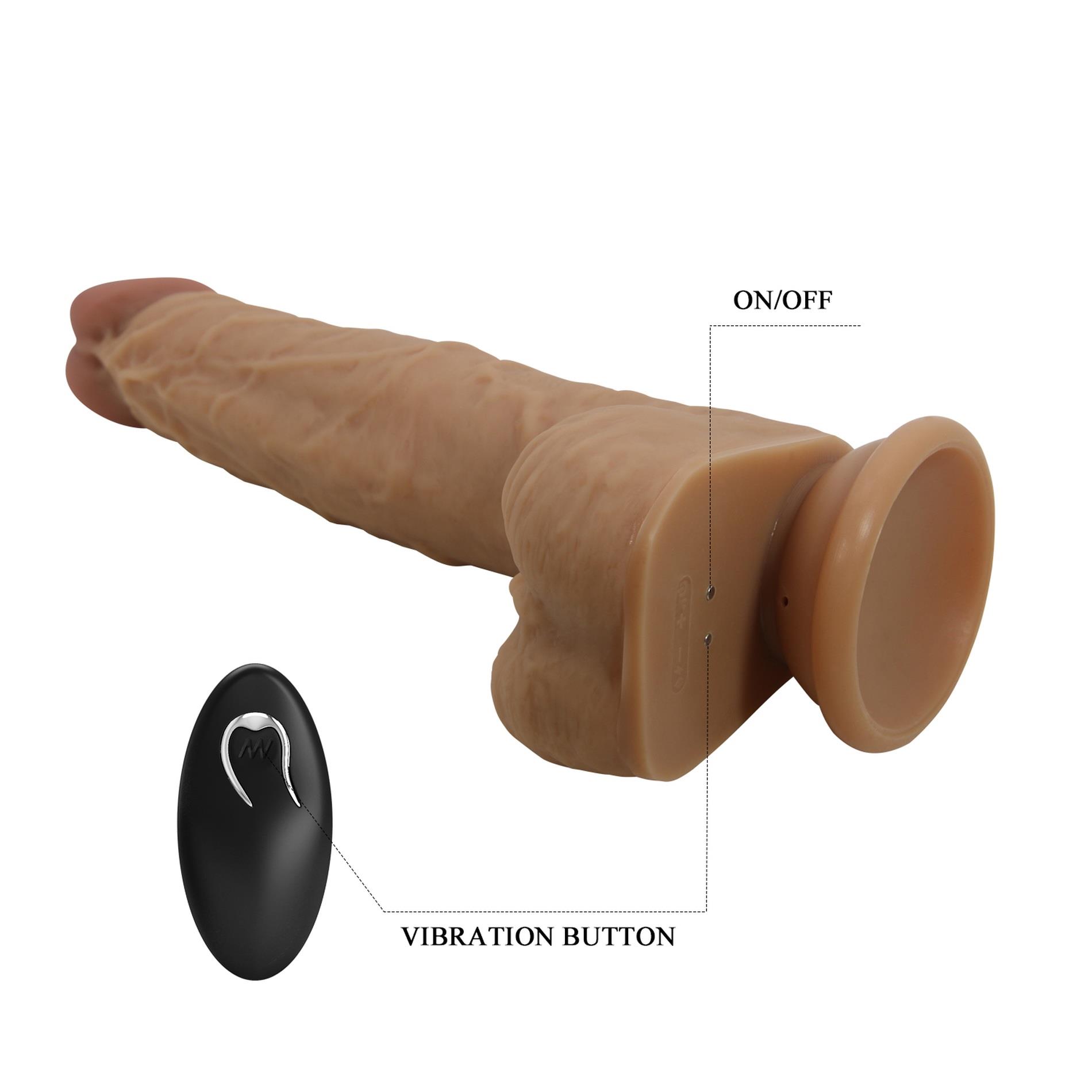 Pretty Love - Jonathan 8,3'' Light Brown, 3 Vibration Functions Thrusting
