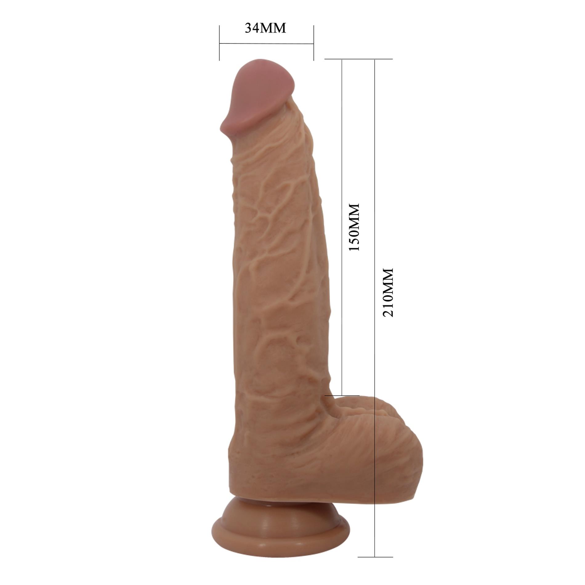 Pretty Love - Jonathan 8,3'' Light Brown, 3 Vibration Functions Thrusting