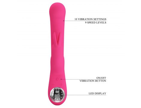 Wibrator króliczek Pretty Love Lamar różowy ekran LCD - 9