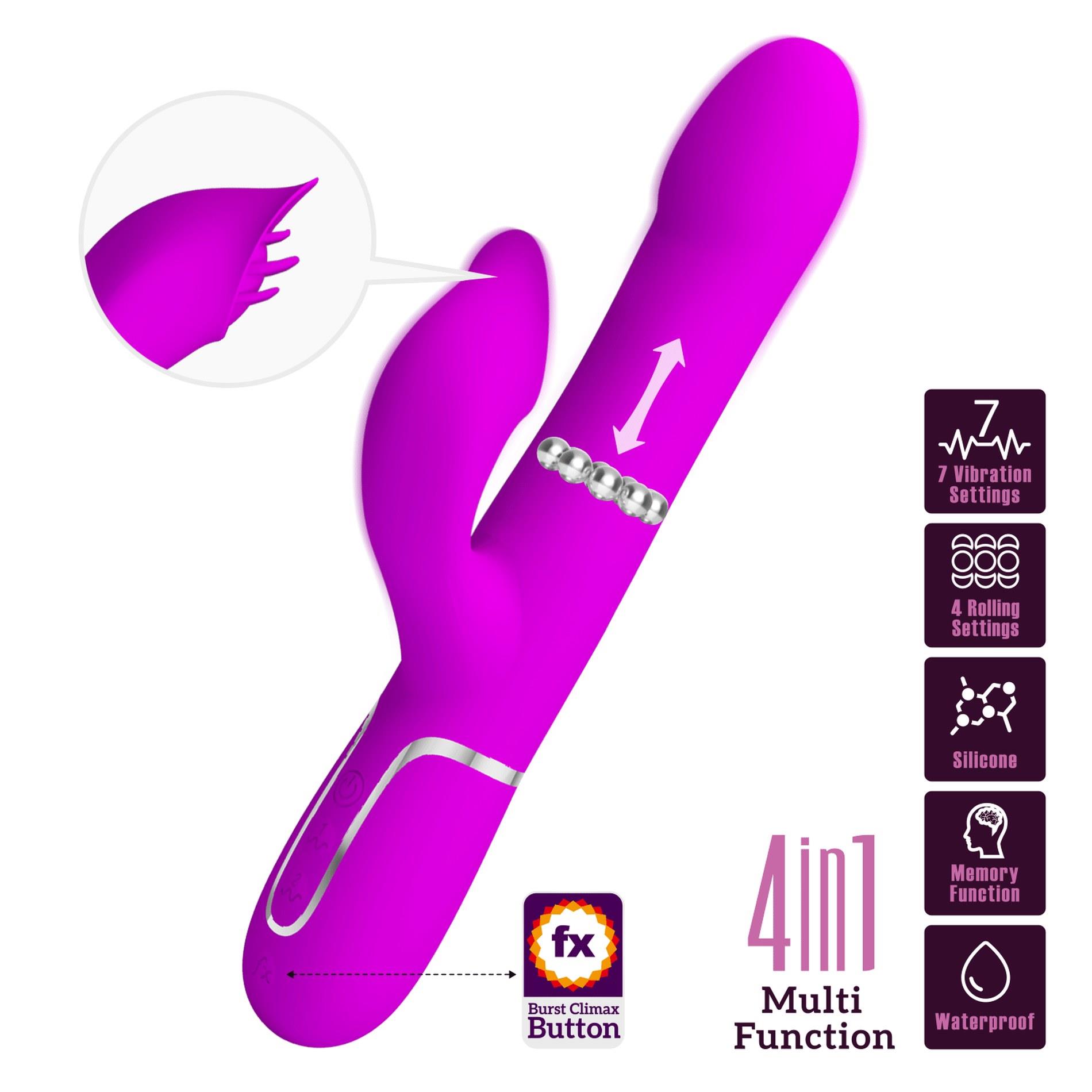 Pretty Love - Twinkled Tenderness Purple, 7 Vibration Functions 4 Rolling