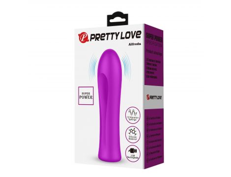 Wibrator mini silikonowy Pretty Love Alfreda fioletowy 12 funkcji - 9