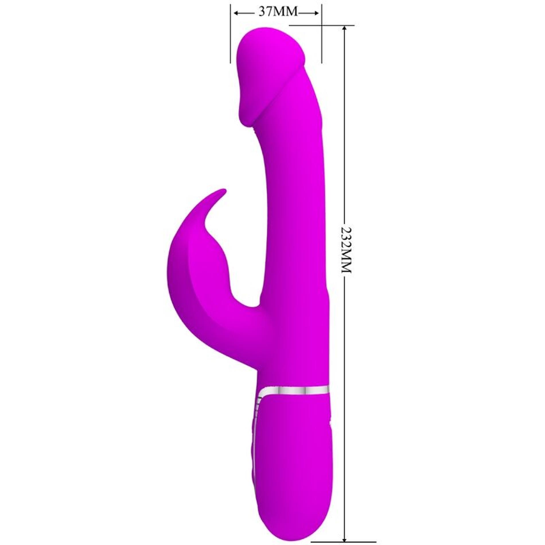 Pretty Love - Kampas Rabbit 3 In 1, Multifunction Vibrator With Tongue Vio